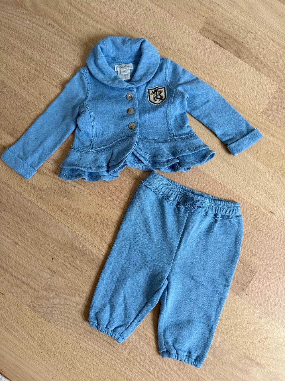 Ralph Lauren Baby 3M Ruffle Blazer & Pants Set